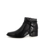 Bottines en cuir noir Fugitive
