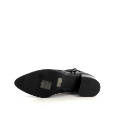 Bottines en cuir noir Fugitive