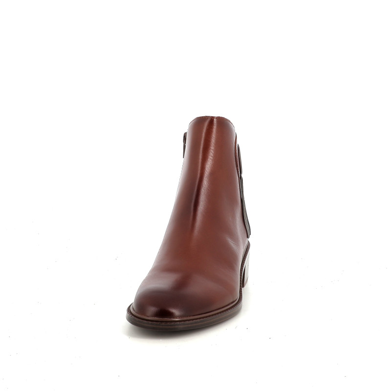 Bottines en cuir marron Mam'Zelle