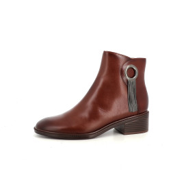 Bottines en cuir marron Mam'Zelle