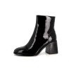 Bottines en cuir vernis noir Emilie Karston