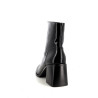 Bottines en cuir vernis noir Emilie Karston