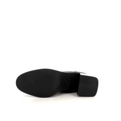 Bottines en cuir vernis noir Emilie Karston