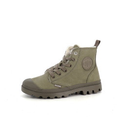 Boots en cuir vert Palladium