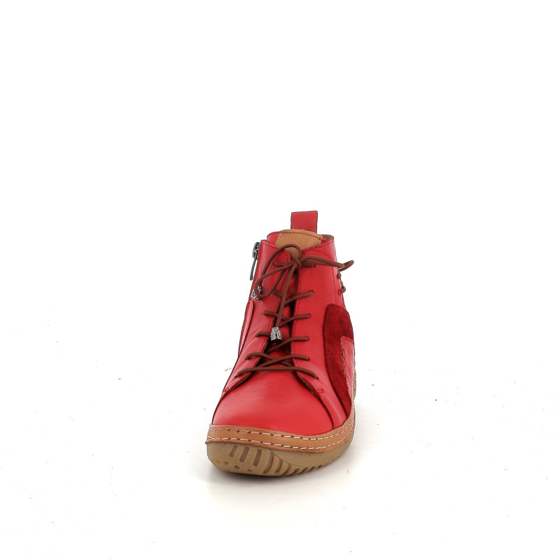 Baskets en cuir rouge Pedro Torres