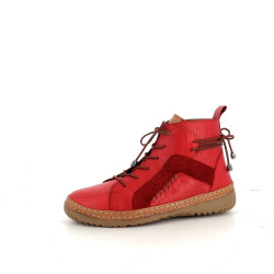 Baskets en cuir rouge Pedro Torres