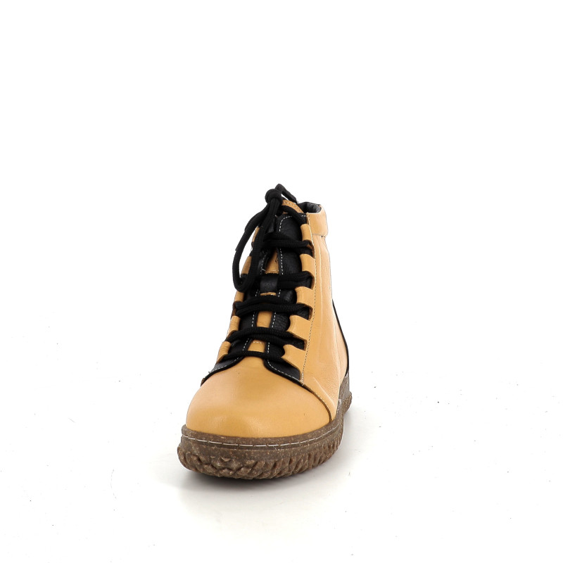Baskets montantes en cuir jaune Pedro Torres