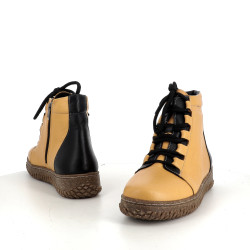 Baskets montantes en cuir jaune Pedro Torres