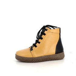 Baskets montantes en cuir jaune Pedro Torres