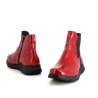Boots en cuir vernis rouge Artika