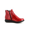Boots en cuir vernis rouge Artika