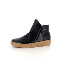 Baskets montantes en cuir noir Remonte