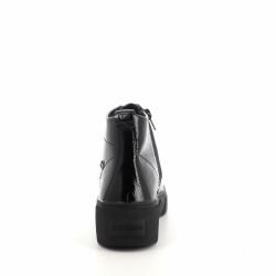 Chaussures Montantes En Cuir Vernis Noir Rieker