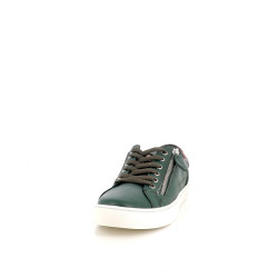 Baskets en cuir vert Cotemer