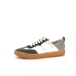 Baskets en cuir vert Emilie Karston