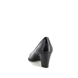 Escarpins en cuir noir Géo Reino
