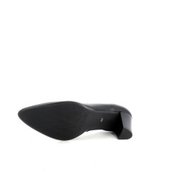 Escarpins en cuir noir Géo Reino