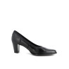 Escarpins en cuir noir Géo Reino