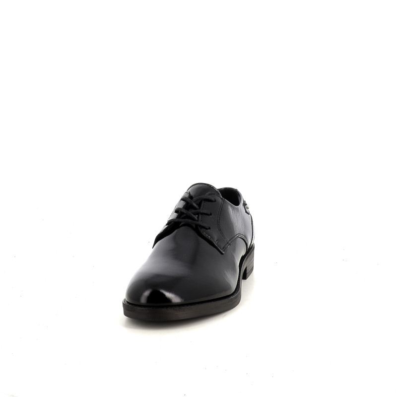 Derbys en cuir noir vernis TBS