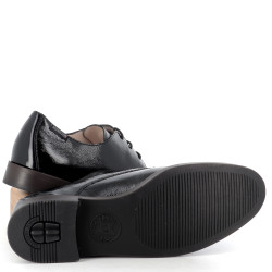 Derbys Mephisto noires pour femme en cuir véritable
