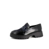 Mocassins en cuir noir Regarde le Ciel