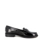Mocassins en cuir vernis noir Emilie Karston