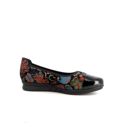 Ballerines en cuir noir Artika