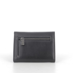 Portefeuille en Cuir Noir Anti-RFID Petit Format Wylson