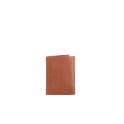 Portefeuille en cuir cognac Wylson