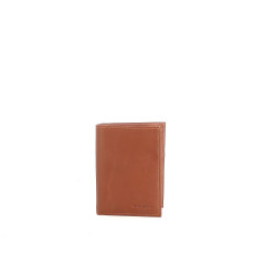 Portefeuille en cuir cognac Wylson