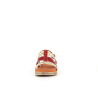 nu pied rouge en cuir