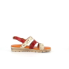 nu pied rouge en cuir