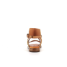 nu pied montant en cuir jaune