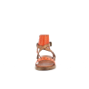 nu pied montant orange en cuir