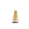 bottine en caoutchouc beige
