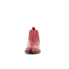 Bottine rouge en cuir