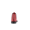 Bottine rouge en cuir