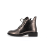 Bottine argent en cuir