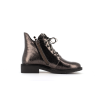Bottine argent en cuir