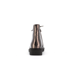 Bottine argent en cuir