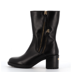 Bottine noir en cuir