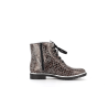 Bottine effet crocodile en cuir
