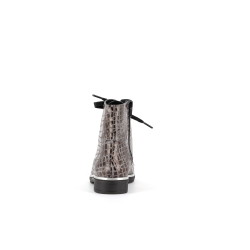 Bottine effet crocodile en cuir