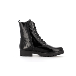 Bottine noir en cuir