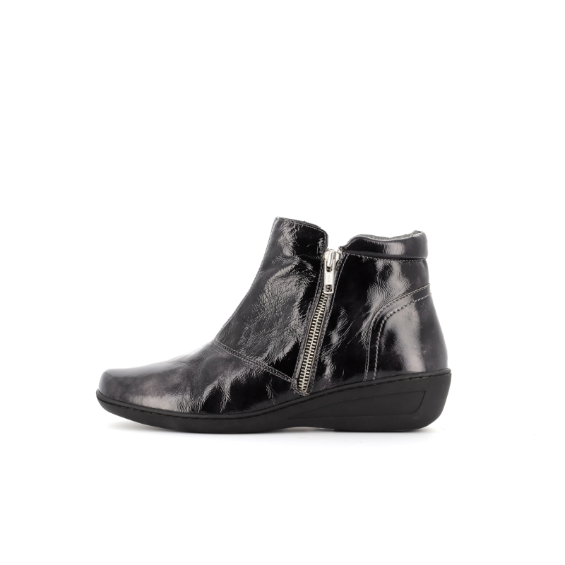 Botillon noir en cuir