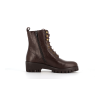 Bottine marorn en cuir effet crocodile