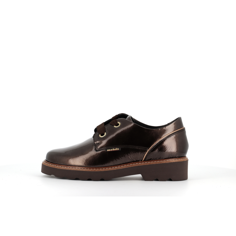 derby marron en cuir Orelia