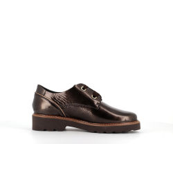 derby marron en cuir Orelia