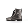 bottine argent en cuir