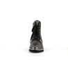 bottine argent en cuir
